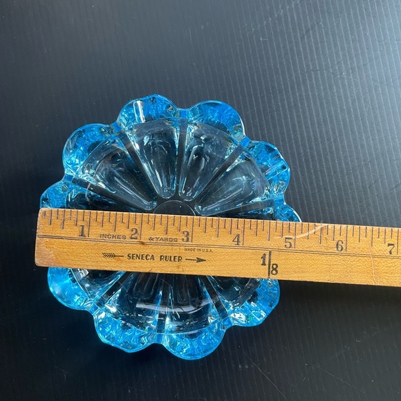 MCM SET OF 3 NESTING TRINKET DISHES ASHTRAYS GORGEOUS COLORS VINTAGE FOSTORIA - Picture 5 of 10